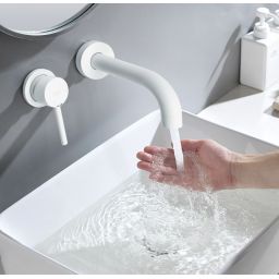 Rea Lungo bateria umywalkowa podtynkowa biała REA-B9559