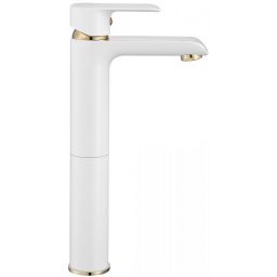 Rea Bloom bateria umywalkowa stojąca biała-złota REA-B9931
