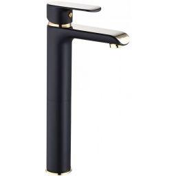 Rea Bloom bateria umywalkowa stojąca czarna-złota REA-B9936