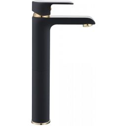 Rea Bloom bateria umywalkowa stojąca czarna-złota REA-B9936