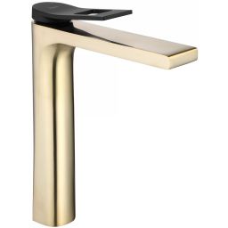 Rea Soul bateria umywalkowa stojąca czarna-złota REA-B9961