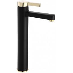 Rea Polo bateria umywalkowa stojąca czarna-złota REA-B9978