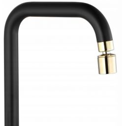 Rea Polo bateria kuchenna stojąca czarna-złoto/stare złoto REA-B9980