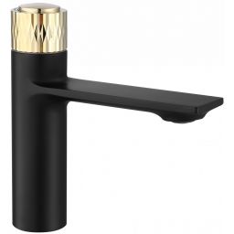 Rea Storm bateria umywalkowa stojąca czarna-złota REA-B9987