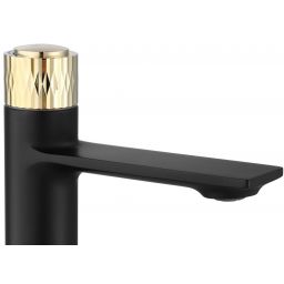 Rea Storm bateria umywalkowa stojąca czarna-złota REA-B9987