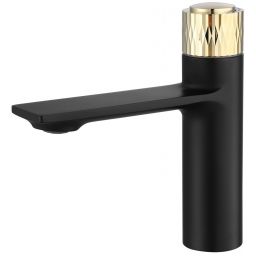 Rea Storm bateria umywalkowa stojąca czarna-złota REA-B9987