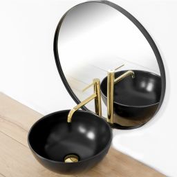 Rea Lugano bateria umywalkowa stojąca wysoka jasnozłoty REA-B5002