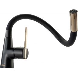 Rea Icon bateria kuchenna stojąca czarny/jasnozłoty REA-B5682