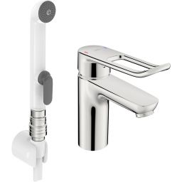 Oras Clinica bateria umywalkowa ze słuchawką prysznicową Bidetta chrom 5601