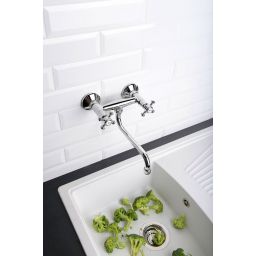 Sapho Antea bateria umywalkowa ścienna chrom 3061