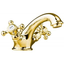 Sapho Antea bateria umywalkowa stojąca złoty połysk 3175