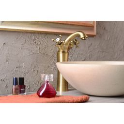 Sapho Antea bateria umywalkowa stojąca wysoka brąz 3176L