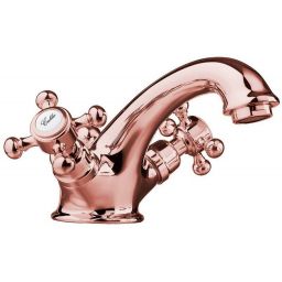 Sapho Antea bateria umywalkowa stojąca różowe złoto 3177