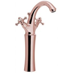 Sapho Antea bateria umywalkowa stojąca wysoka różowe złoto 3277L