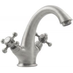 Sapho Antea bateria umywalkowa stojąca wysoka nikiel szczotkowany 3278