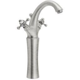 Sapho Antea bateria umywalkowa stojąca wysoka nikiel szczotkowany 3278L