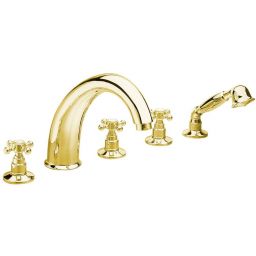 Sapho Antea bateria wannowo-prysznicowa 5-otworowa złoty połysk 3315