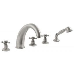 Sapho Antea bateria wannowo-prysznicowa 5-otworowa nikiel szczotkowany 3318