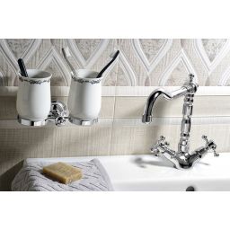 Sapho Antea bateria umywalkowa stojąca chrom 3371