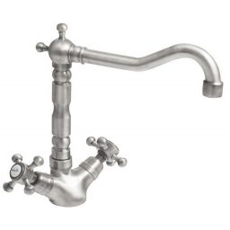 Sapho Antea bateria umywalkowa stojąca nikiel szczotkowany 3378