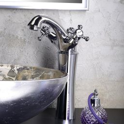 Sapho Antea bateria umywalkowa stojąca wysoka chrom 3171L