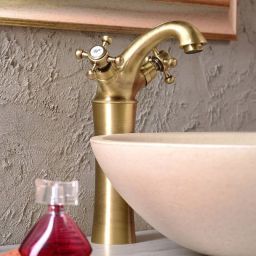 Sapho Antea bateria umywalkowa stojąca wysoka brąz 3176L