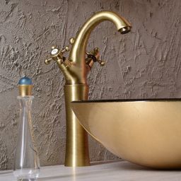 Sapho Antea bateria umywalkowa stojąca wysoka brąz 3276L