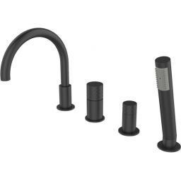 Sea-Horse Ove Black bateria wannowo-prysznicowa 4-otworowa czarny mat BJV303/1B