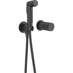 Sea-Horse Ove Black bateria bidetowa z zestawem prysznicowym podtynkowa czarna BJV3081B