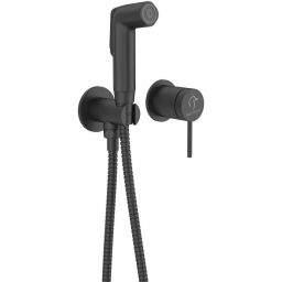 Sea-Horse Ove Black+Black Stick bateria bidetowa z zestawem prysznicowym podtynkowa czarna BJV308/1B-SB2