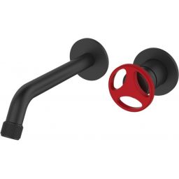 Sea-Horse Loftea Black+Red bateria umywalkowa podtynkowa czarny mat/czerwony BJV400B-R1