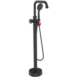 Sea-Horse Loftea Black+Red bateria wannowo-prysznicowa wolnostojąca czarny mat/czerwony BJV403/2B-R1