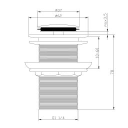 Sea-Horse korek do umywalki klik klak chrom XM-KK-W001-B-BP