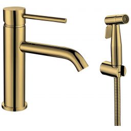 Sapho Rhapsody bateria umywalkowa ze słuchawką typu Bidetta złoty szczotkowany 1209-09GB