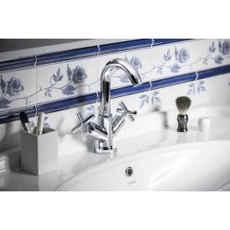 Sapho Axia bateria umywalkowa stojąca chrom 517/S