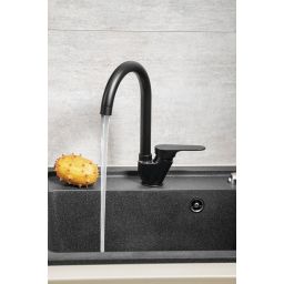 Sapho Corneli bateria kuchenna stojąca czarny mat CE60/15