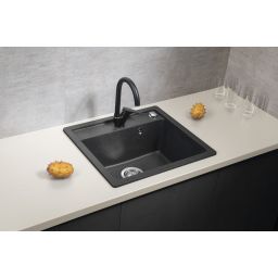 Sapho Corneli bateria kuchenna stojąca czarny mat CE60/15