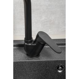 Sapho Corneli bateria kuchenna stojąca czarny mat CE60/15