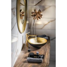 Sapho Spy bateria umywalkowa stojąca wysoka złoty PY07/17