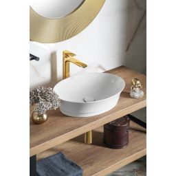 Sapho Spy bateria umywalkowa stojąca wysoka złoty PY07/17