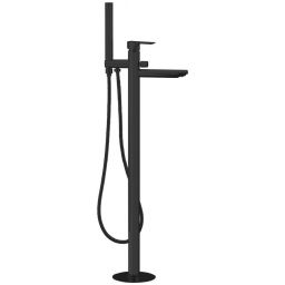 Sapho Spy bateria wannowo-prysznicowa wolnostojąca kompletna czarny mat PY21/15