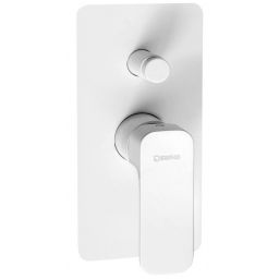 Sapho Spy bateria wannowo-prysznicowa podtynkowa kompletna biały mat PY42/14