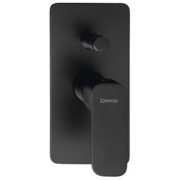 Sapho Spy bateria wannowo-prysznicowa podtynkowa kompletna czarny mat PY42/15