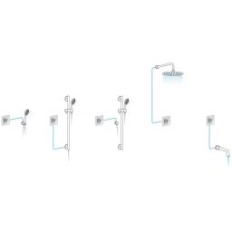 Sapho Vienna bateria prysznicowa podtynkowa kompletna chrom VO041