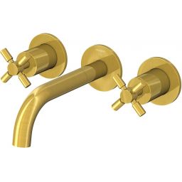 Steinberg 250 bateria umywalkowa 3-otworowa podtynkowa złoty szczotkowny 2501902BG