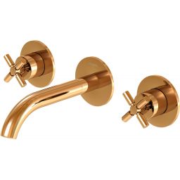 Steinberg 250 bateria umywalkowa 3-otworowa podtynkowa różowe złoto 2501902RG