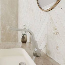 Steinberg 260 bateria umywalkowa stojąca nikiel szczotkowany 26010101BN