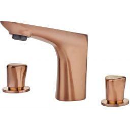 Teka Itaca bateria umywalkowa stojąca 3-otworowa różowe złoto 67431020G3