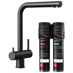 Zestaw Teka Uni bateria kuchenna do filtra wody stojąca czarna z filtrem podzlewozmywakowym (116030085, 118510001)