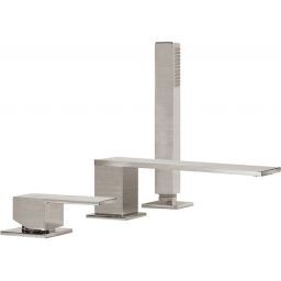 Tres Cuadro Exclusive bateria wannowo-prysznicowa 3-otworowa stal 006.161.03.AC